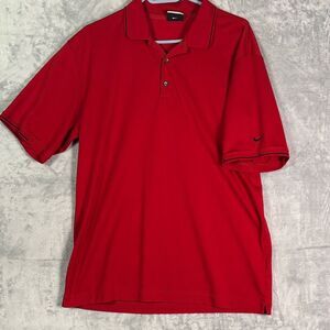 Nike Golf Red Short Sleeve Polo Size Large